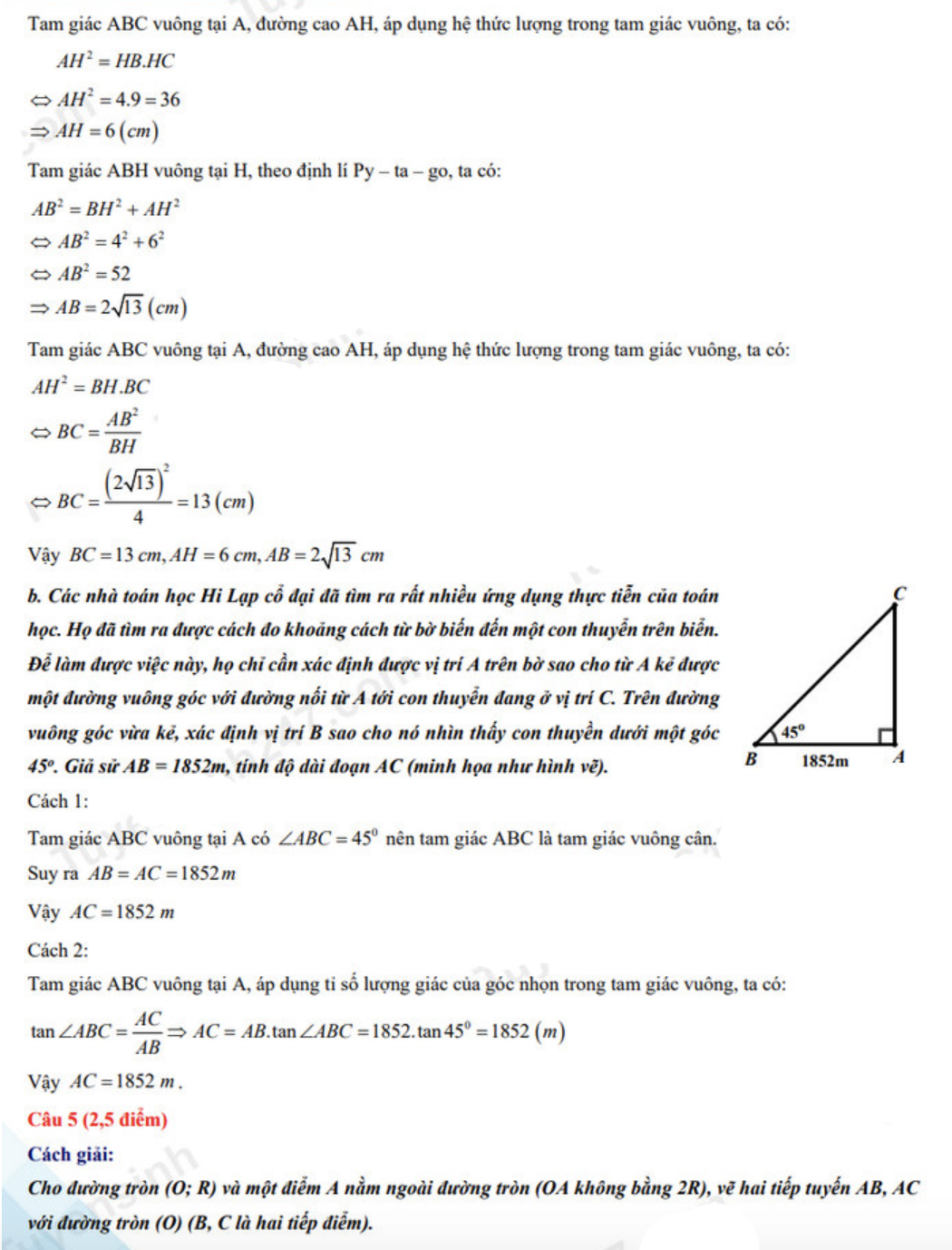 Đáp án đề thi tuyển sinh lớp 10 môn Toán Long An 2022