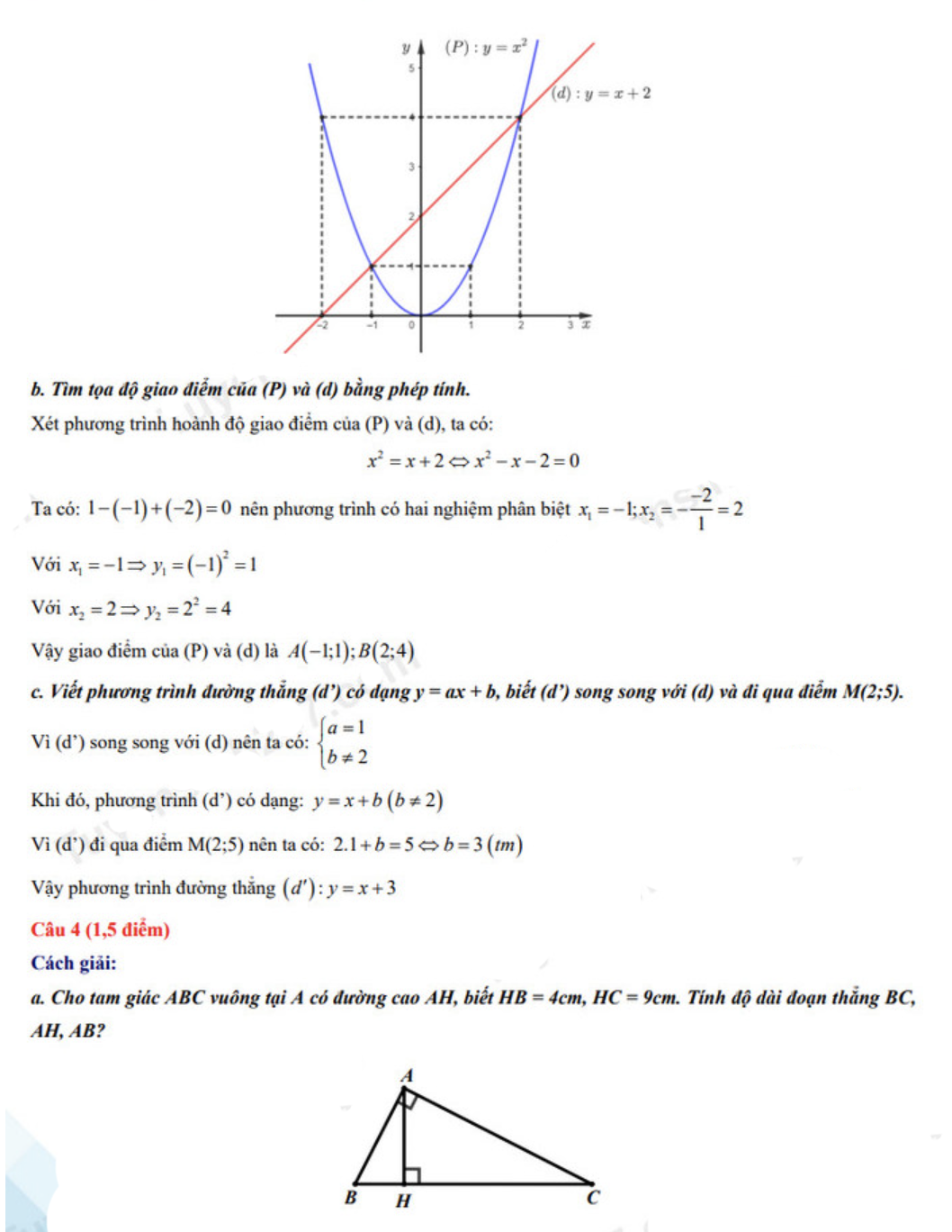 Đáp án đề thi tuyển sinh lớp 10 môn Toán Long An 2022