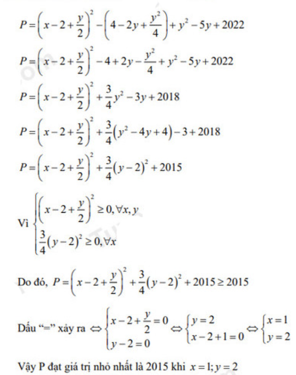 Đáp án đề thi tuyển sinh lớp 10 môn Toán Long An 2022
