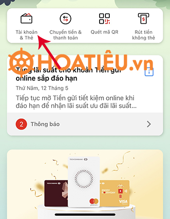 Cách kích hoạt thẻ Techcombank