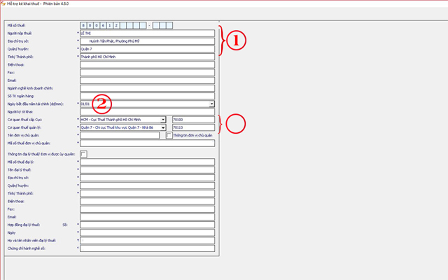 Cách lập tờ khai thuế đối với cá nhân kinh doanh, hộ kinh doanh