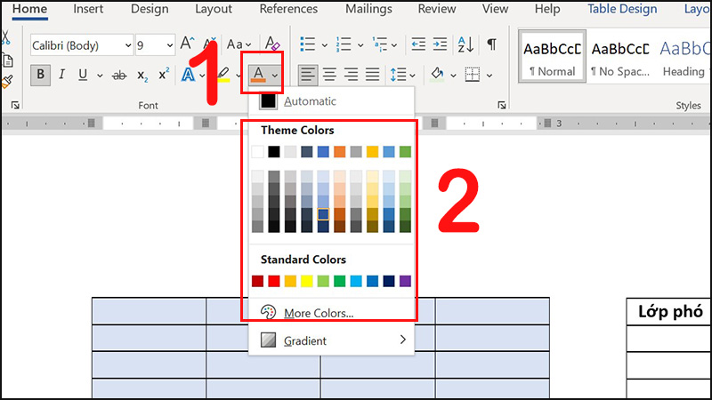 Cách vẽ sơ đồ lớp trên Word