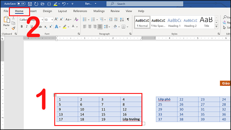 Cách vẽ sơ đồ lớp trên Word