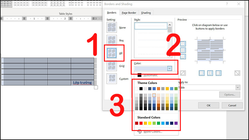 Cách vẽ sơ đồ lớp trên Word