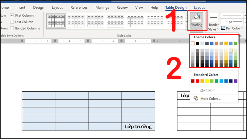 Cách vẽ sơ đồ lớp trên Word