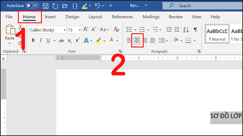Cách vẽ sơ đồ lớp trên Word