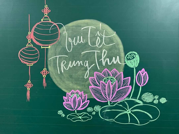 Trang trí bảng Tết trung thu