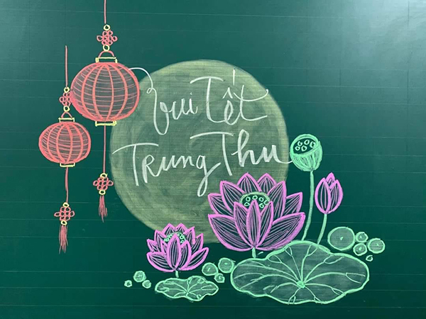 Hướng dẫn cách trang trí bảng Tết trung thu