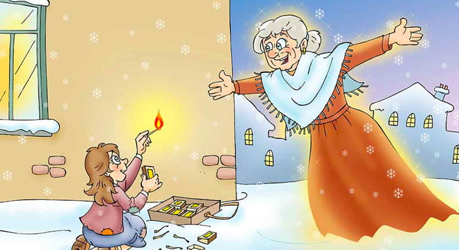 Tưởng tượng về cảnh cô bé bán diêm gặp lại bà