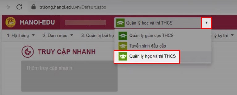 Cách lấy lại mật khẩu trên Hanoi Study