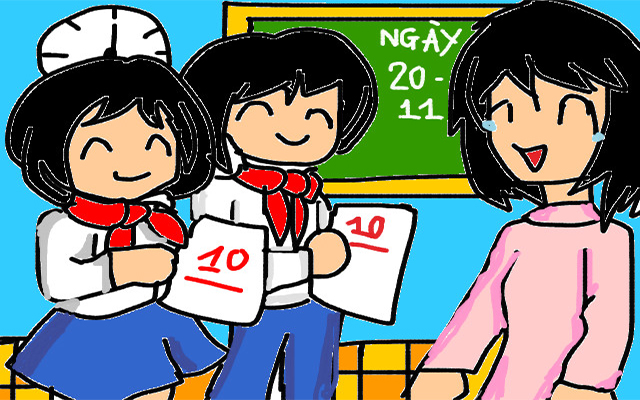 Tâm trạng của em khi được điểm cao môn Tiếng Việt