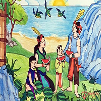 Hãy viết kết bài theo kiểu mở rộng khi kể chuyện Sự tích dưa hấu