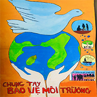 Thiết kế một áp phích ở dạng tranh cổ động để tuyên truyền mọi người bảo vệ môi trường không khí nơi ở của mình