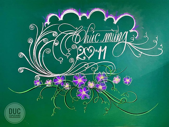 Cách trang trí bảng lớp 20-11 đơn giản