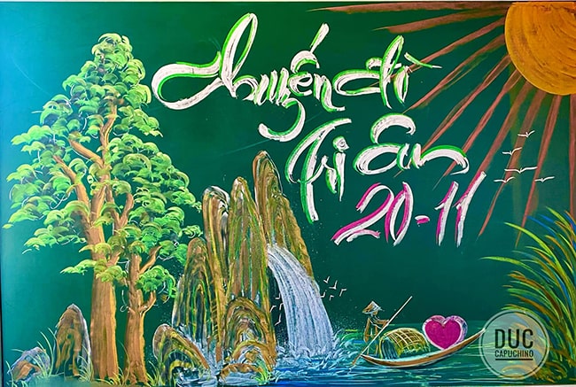 Vẽ bảng 20/11 đơn giản