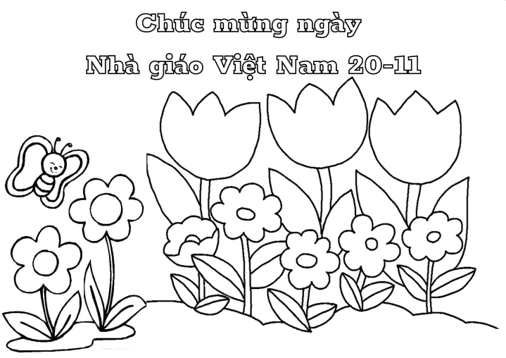 Tranh tô giỏ hoa ngày 20 11