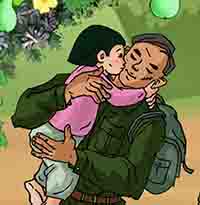 Tưởng tượng gặp gỡ và trò chuyện với bé Thu