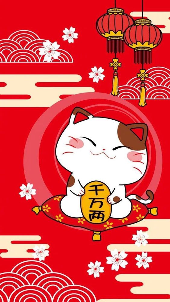 Hình nền mèo Tết 2023