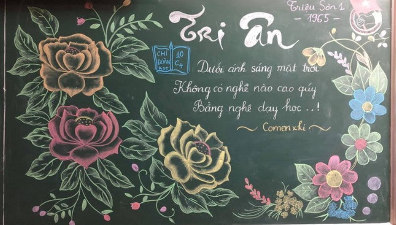 Vẽ hoa trang trí 20/11 