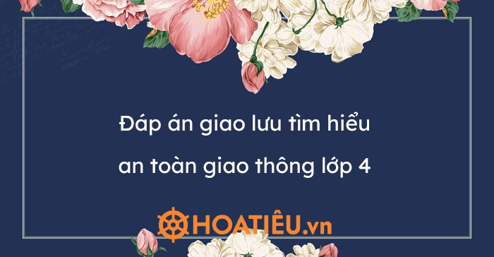 Đáp án giao lưu tìm hiểu an toàn giao thông lớp 4 năm 2023 - HoaTieu.vn