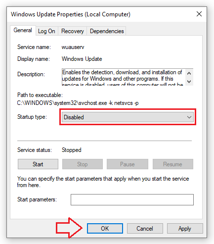 Tắt Update Win 10 Bằng Services.msc
