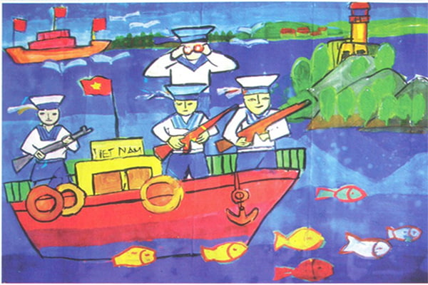 Vẽ tranh chú bộ đội ngày 22 tháng 12