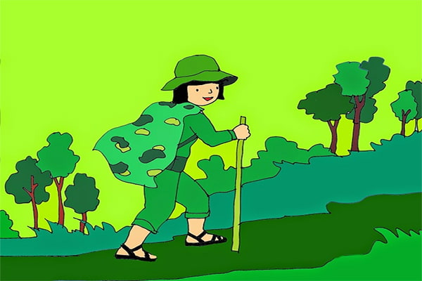 Vẽ tranh bộ đội ngày 22 tháng 12