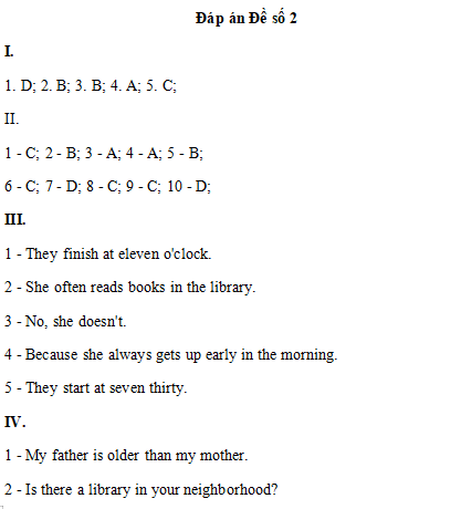 Đề kiểm tra môn Tiếng Anh 6 cuối HK1 