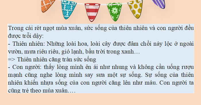 Trong cái rét ngọt đầu xuân, sức sống của thiên nhiên và con người được khơi dậy như thế nào