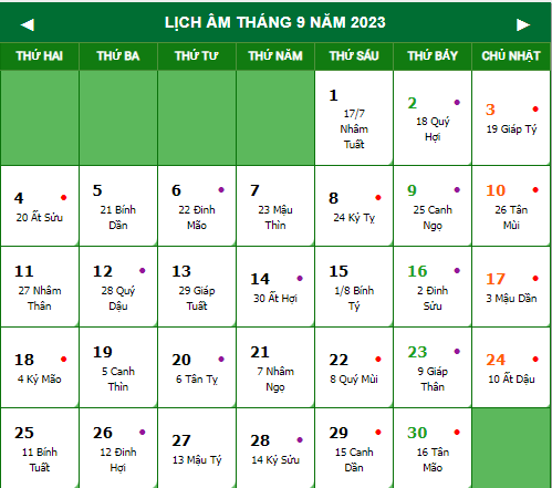 Lịch vạn niên 2022