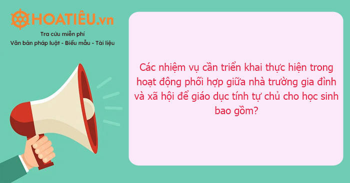 Giáo dục tính tự chủ cho học sinh