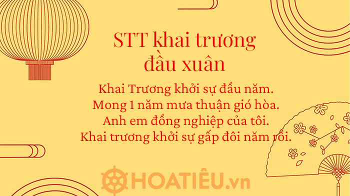 STT khai trương đầu xuân