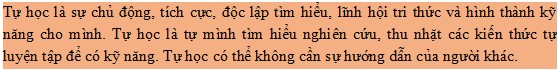 Thế nào là tự học?