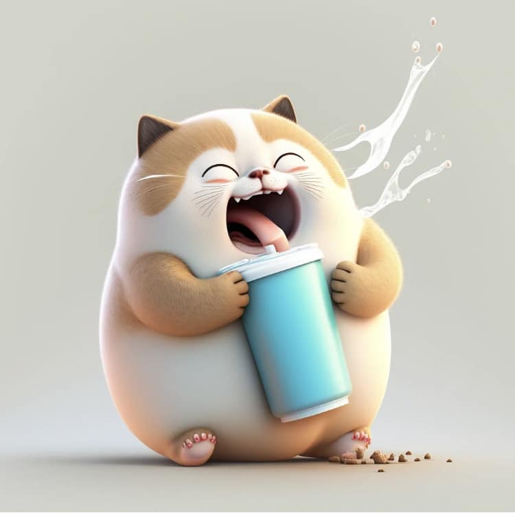 Hình nền mèo trà sữa