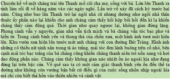Tóm tắt Dưới bóng hoàng lan