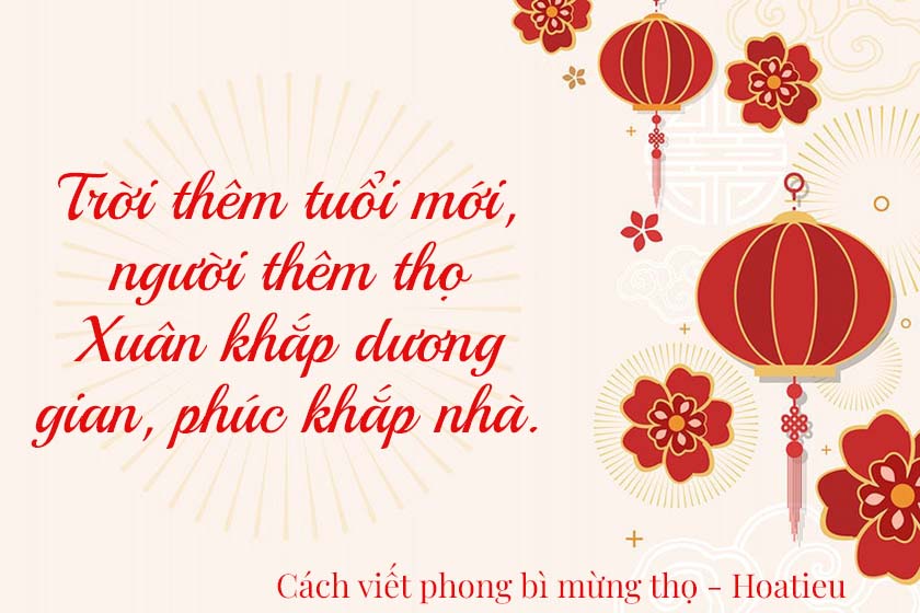 Thơ hay chúc thọ, mừng thọ ghi trên phong bì