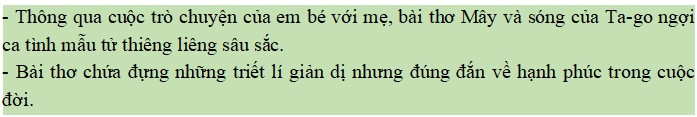 Nội dung bài Mây và Sóng