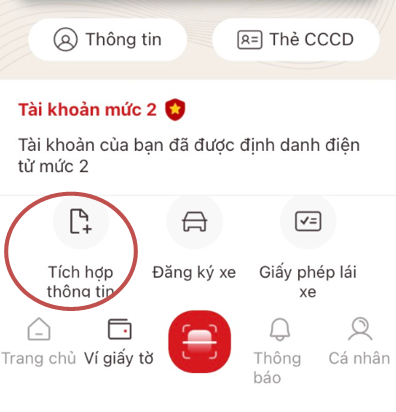 Cách tự tích hợp bằng lái xe thẻ BHYT trên ứng dụng VNeID