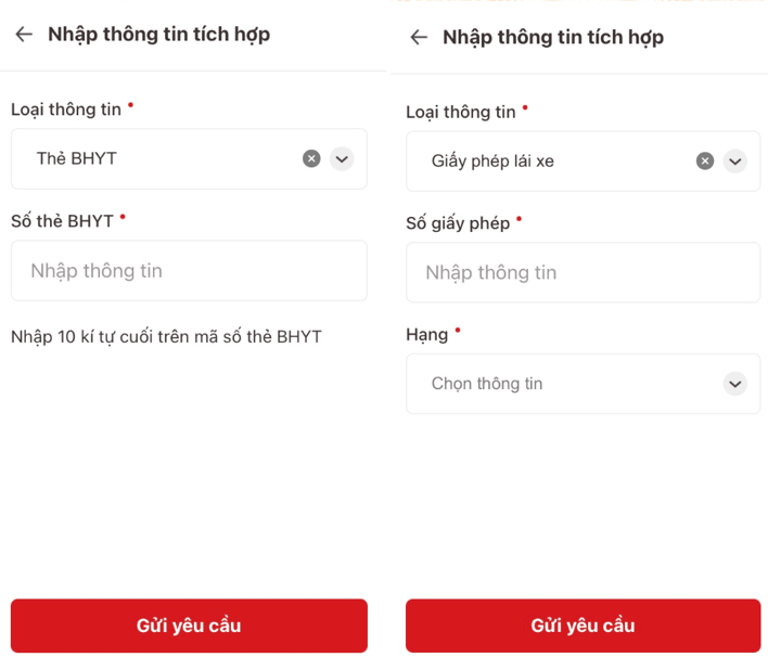 Cách tự tích hợp bằng lái xe thẻ BHYT trên ứng dụng VNeID