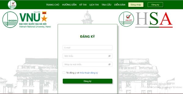 Hướng dẫn đăng ký dự thi đánh giá năng lực 2023