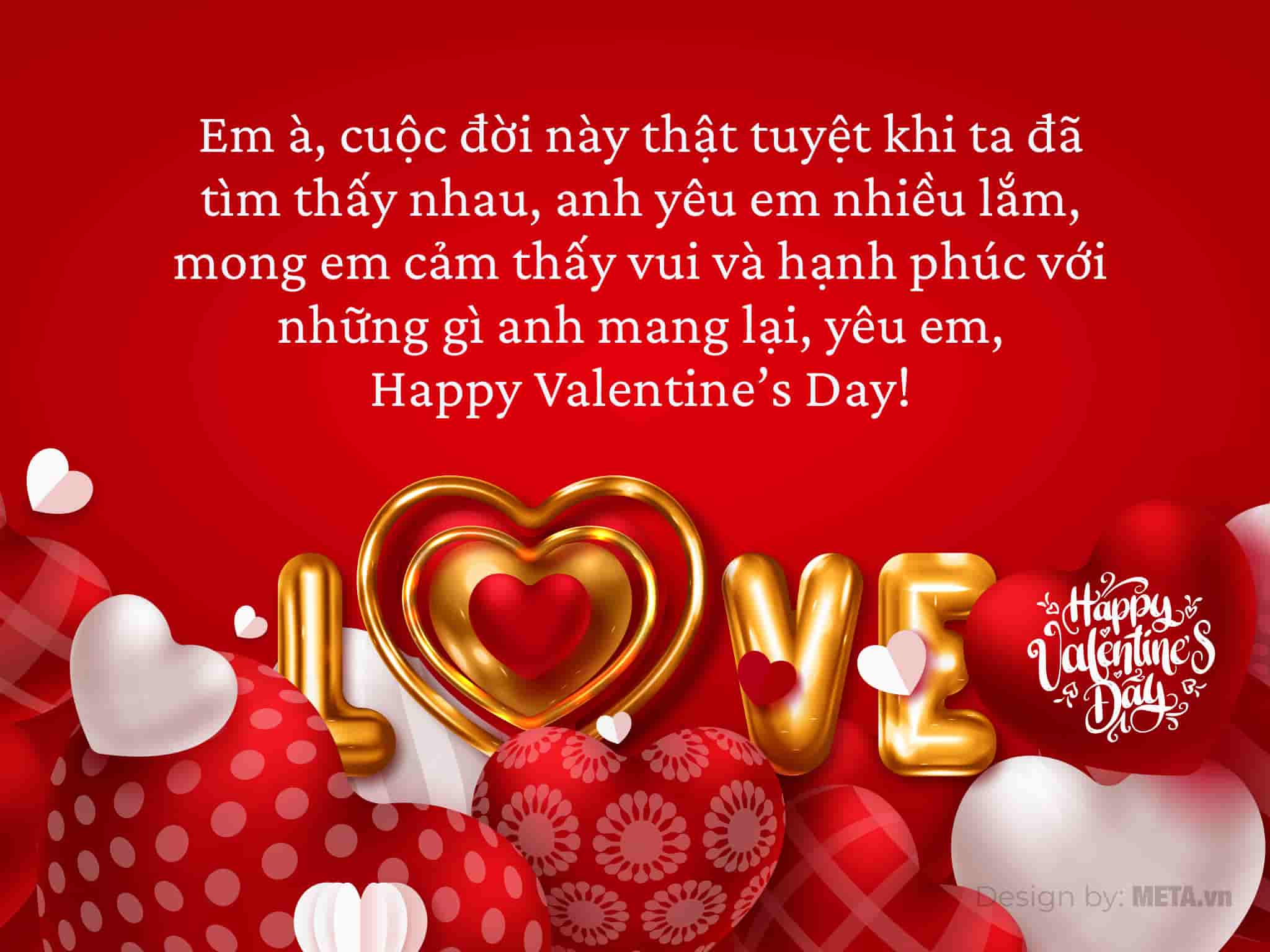 Thiệp Valentine có câu chúc