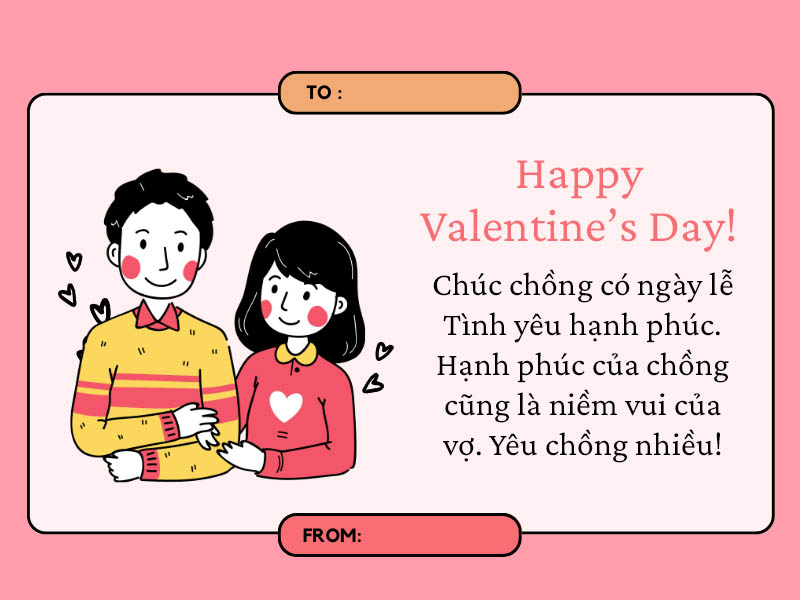 Thiệp Valentine dễ thương