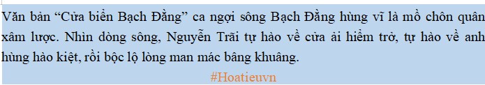 Nội dung chính bài thơ Bạch Đằng hải khẩu