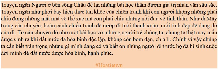  Vấn đề đặt ra trong truyện ngắn Người ở bến sông Châu