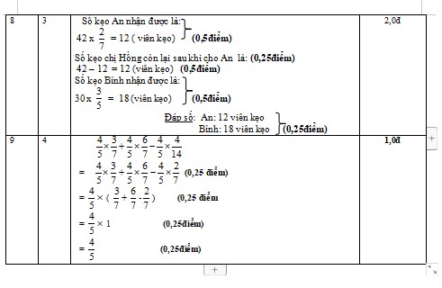 Bộ đề ôn tập giữa học kì 2 lớp 4 môn Toán