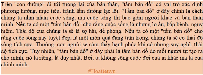 Trên con đường đi đến tương lai của bản thân - Bản đồ dẫn đường