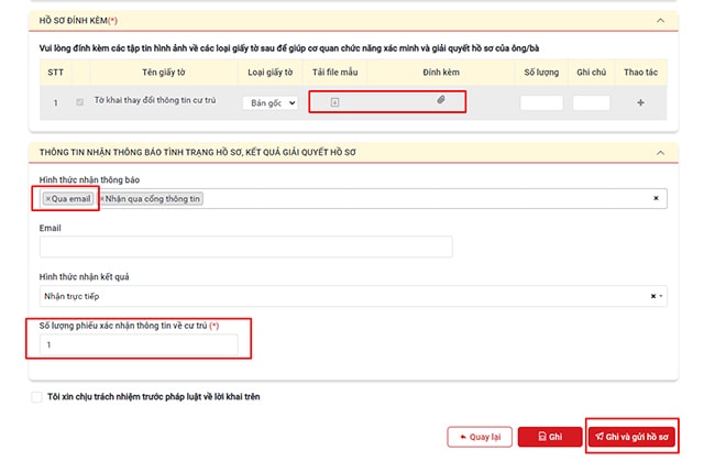 Các bước xin giấy xác nhận thông tin về cư trú online