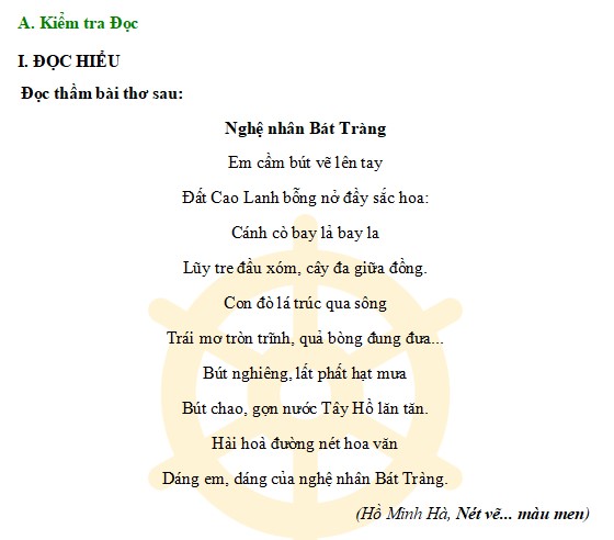 Đề thi giữa kì 2 môn Tiếng Việt lớp 3