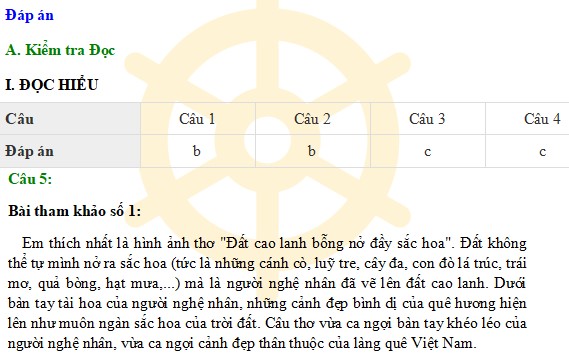 Đề thi giữa kì 2 môn Tiếng Việt lớp 3