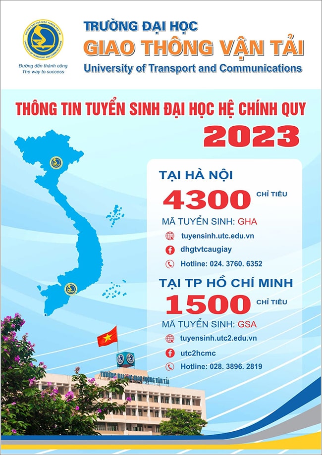 Chỉ tiêu tuyển sinh Đại học GTVT 2023